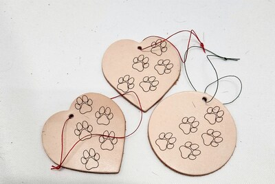 Leather Circle Cutout Ornaments - image3